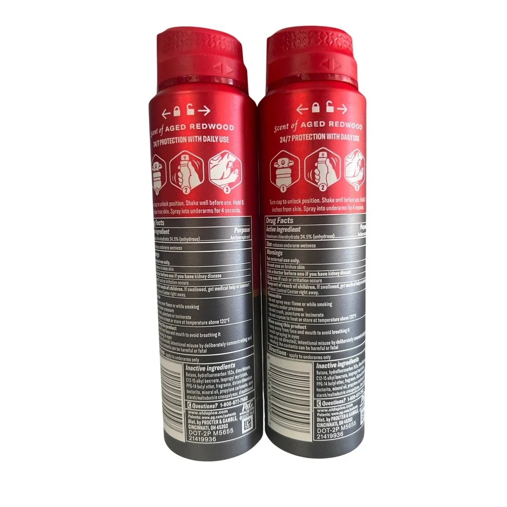 Old Spice Legacy Aged Redwood Dry Spray Antiperspirant 4.3oz 2 Pack Mens NEW